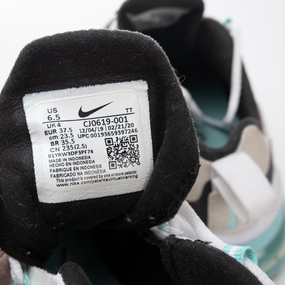 NIKE Air Max 270 React Photon Dust Aurora Green Black women's size 6.5 - Picture 11 of 11